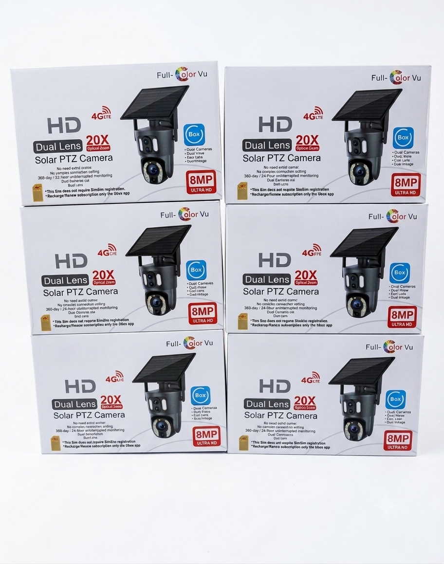 Ubox 8Mp 4G Dual Lens Solar Camers