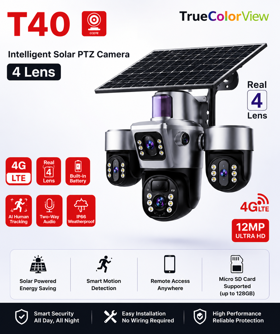 T40 Intelligent Solar PTZ Camera